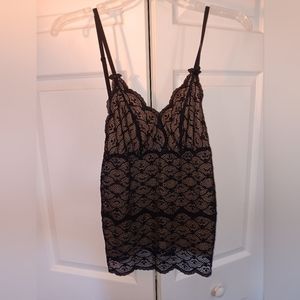 Cosabella Black Illusion Lace Cami. Size L.